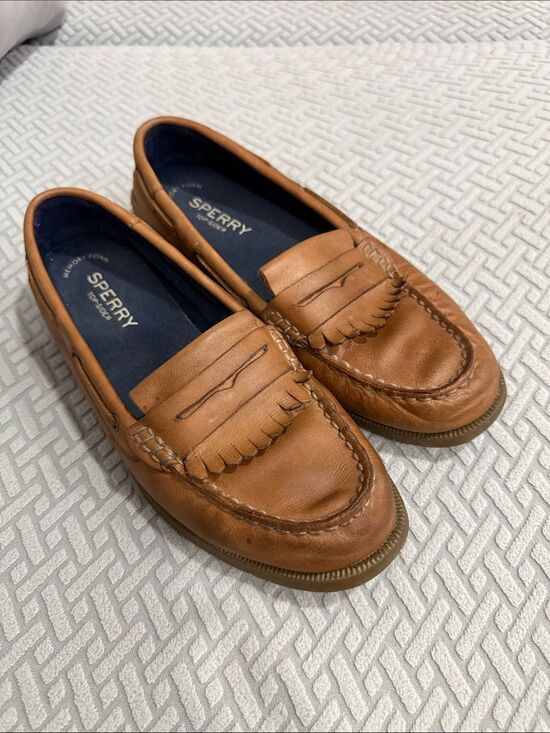 Sperry Top-Sider Women\'s Leather Loafers Memory Foam Boat Tan Brown Size 8.5 main image 5